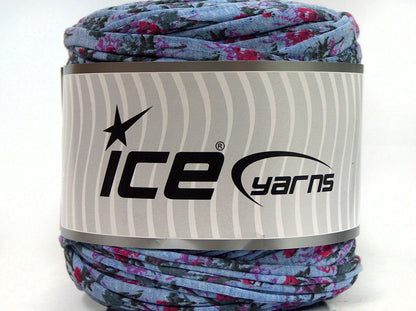 600 gr ICE YARNS UPCYCLED FABRIC 600 (95% Cotton 5% Elastan) Yarn Blue