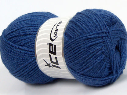 Lot of 4 x 100gr Skeins Ice Yarns CLASSIC DK Hand Knitting Yarn Jeans Blue