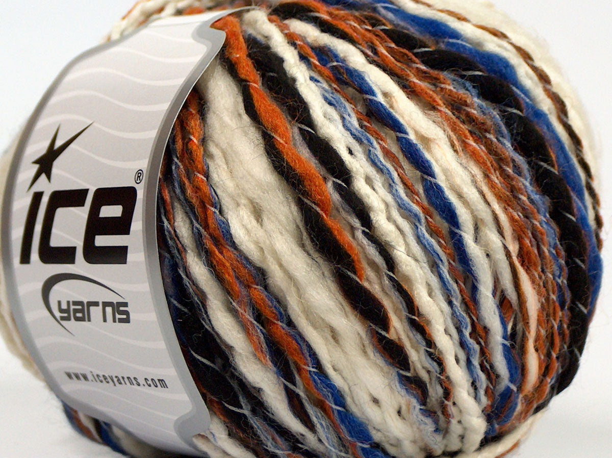 Lot of 8 Skeins Ice Yarns SALE WINTER (33% Wool) Yarn Cream Blue Gold Black