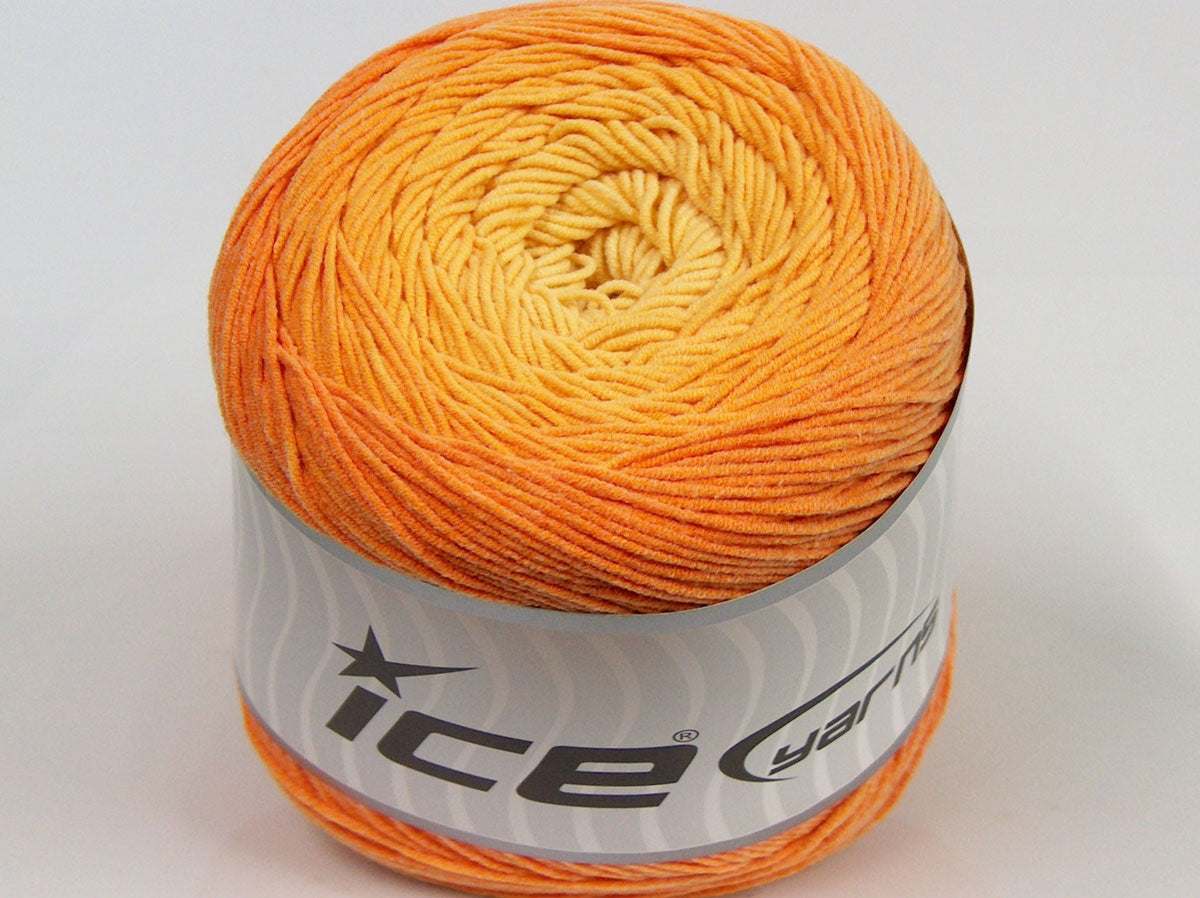 250 gr ICE YARNS CAKES LORENA (55% Organic Cotton) Yarn Orange Shades