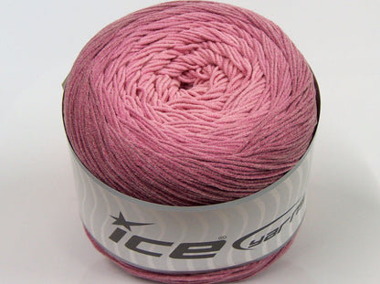 250 gr ICE YARNS CAKES LORENA (55% Organic Cotton) Hand Knitting Yarn Lilac