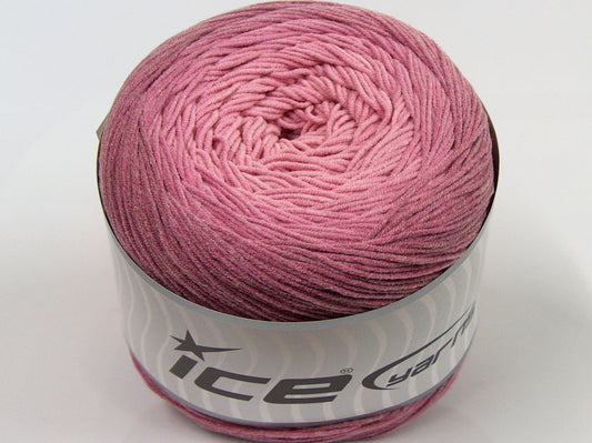250 gr ICE YARNS CAKES LORENA (55% Organic Cotton) Hand Knitting Yarn Lilac