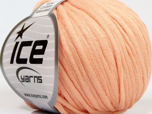 Lot of 8 Skeins Ice Yarns TUBE COTTON WORSTED (67% Cotton) Yarn Light Salmon