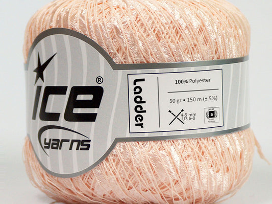 Lot of 6 Skeins Ice Yarns Trellis LADDER Hand Knitting Yarn Light Salmon