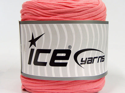 600 gr ICE YARNS UPCYCLED FABRIC 600 (95% Cotton 5% Elastan) Yarn Dark Salmon