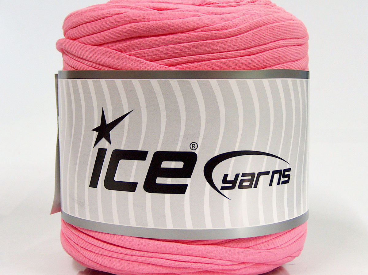 600 gr ICE YARNS UPCYCLED FABRIC 600 (95% Cotton 5% Elastan) Yarn Pink