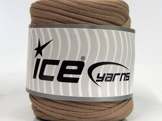 700 gr ICE YARNS UPCYCLED FABRIC 700 (95% Cotton 5% Elastan) Yarn Milky Brown