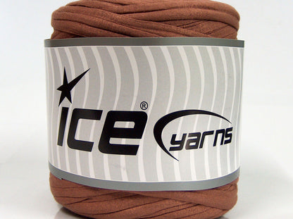 700 gr ICE YARNS UPCYCLED FABRIC 700 (95% Cotton 5% Elastan) Yarn Brown
