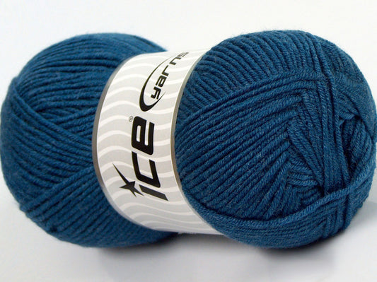 Lot of 4 x 100gr Skeins Ice Yarns BABY BIO Hand Knitting Yarn Blue
