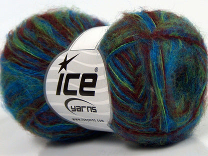 Lot of 8 Skeins Ice Yarns SALE WINTER (16% Wool 1% Elastan) Yarn Maroon Blue Green
