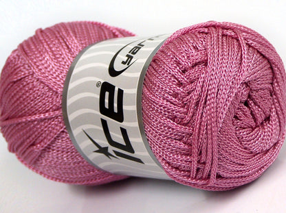 Lot of 4 x 100gr Skeins Ice Yarns MACRAME CORD Hand Knitting Yarn Rose Pink
