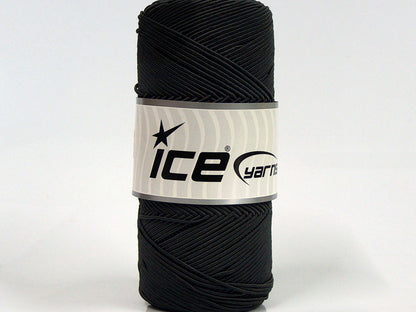 Lot of 2 x 200gr Skeins Ice Yarns SHINY COTTON (30% Cotton) Yarn Anthracite Black