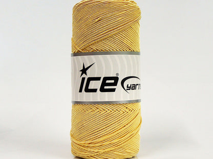 Lot of 2 x 200gr Skeins Ice Yarns SHINY COTTON (30% Cotton) Yarn Yellow