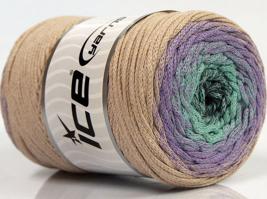 250 gr ICE YARNS MACRAME COTTON MAGIC (100% Cotton) Yarn Beige Lavender Turquoise Anthracite Black