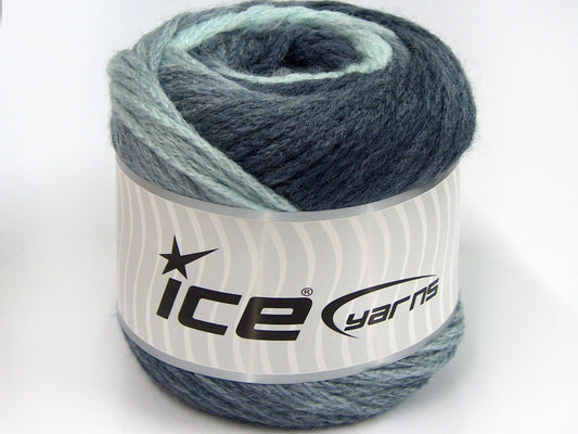 Lot of 2 x 200gr Skeins Ice Yarns CAKES CHAIN Hand Knitting Yarn Blue Shades