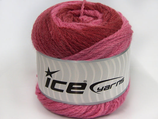 Lot of 2 x 200gr Skeins Ice Yarns CAKES CHAIN Hand Knitting Yarn Pink Shades