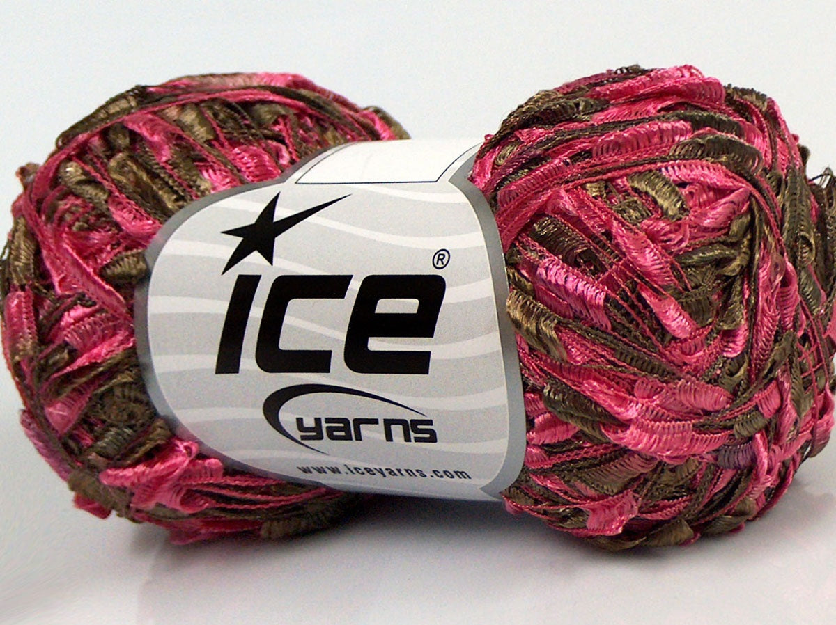 Lot of 8 Skeins Ice Yarns Trellis SALE SUMMER Yarn Pink Light Brown
