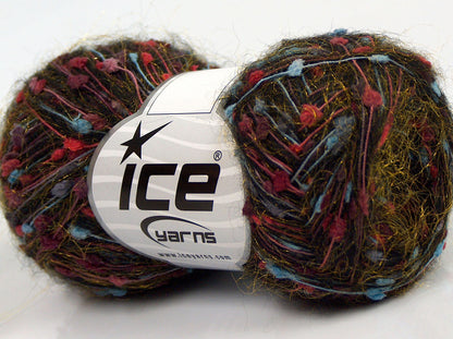 Lot of 8 Skeins Ice Yarns SALE MOHAIR-WOOL BLEND (15% Mohair 20% Wool) Yarn Black Blue Red Maroon