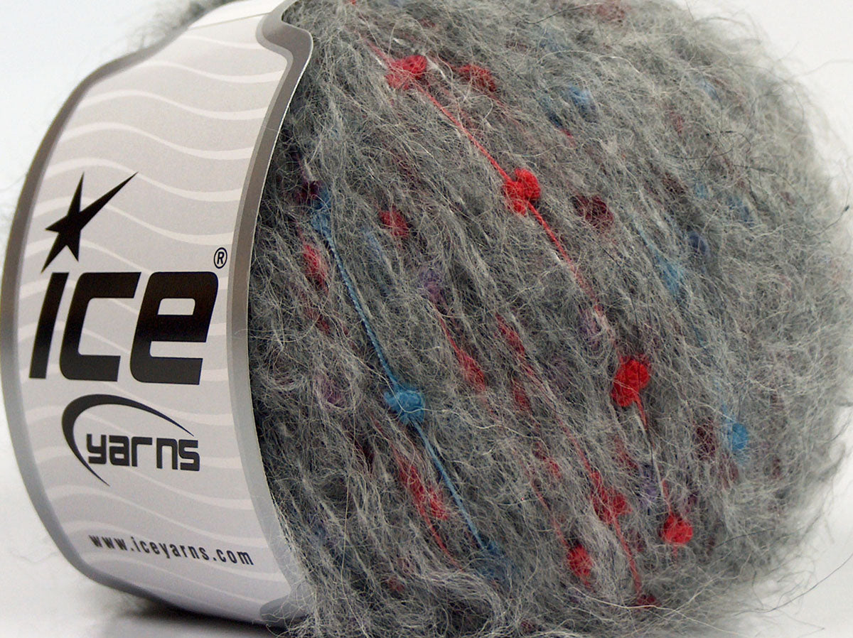 Lot of 8 Skeins Ice Yarns SALE LUXURY-PREMIUM (20% Alpaca 20% Cotton) Yarn Grey Blue Red Maroon