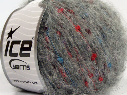 Lot of 8 Skeins Ice Yarns SALE LUXURY-PREMIUM (20% Alpaca 20% Cotton) Yarn Grey Blue Red Maroon