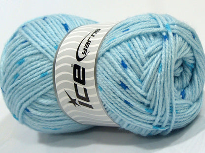 Lot of 4 x 100gr Skeins Ice Yarns SALE WINTER (20% Wool) Yarn Baby Blue