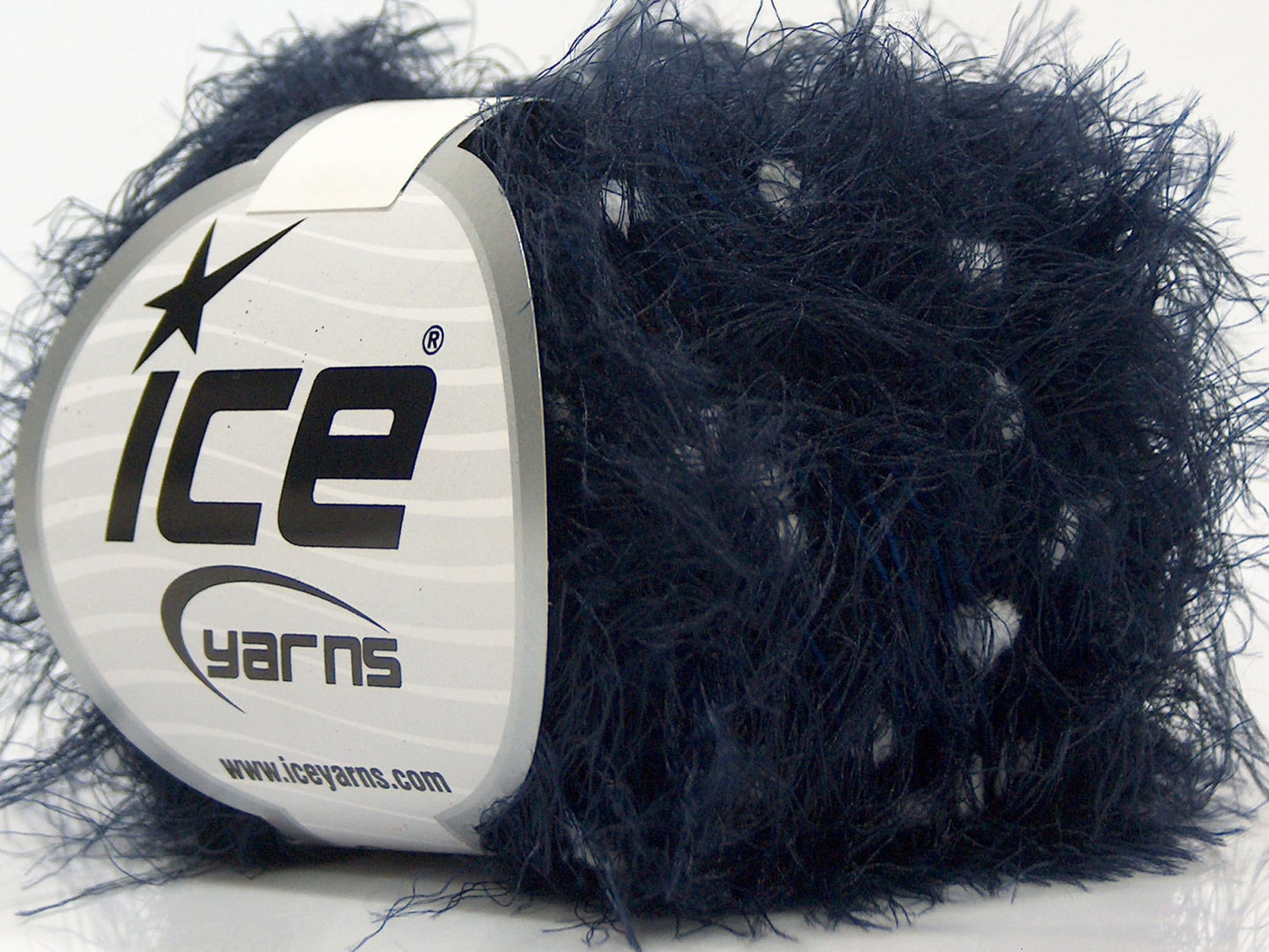 Lot of 8 Skeins Ice Yarns SALE EYELASH BLEND Yarn Dark Navy Blue White