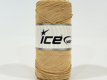 Lot of 2 x 200gr Skeins Ice Yarns SHINY COTTON (30% Cotton) Yarn Dark Cream