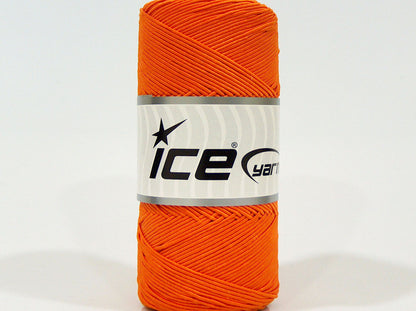 Lot of 2 x 200gr Skeins Ice Yarns SHINY COTTON (30% Cotton) Yarn Dark Orange