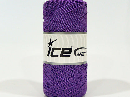 Lot of 2 x 200gr Skeins Ice Yarns SHINY COTTON (30% Cotton) Yarn Violet