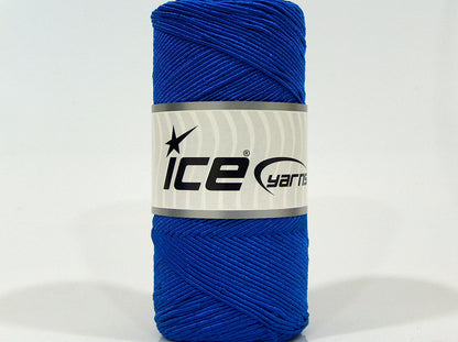 Lot of 2 x 200gr Skeins Ice Yarns SHINY COTTON (30% Cotton) Yarn Blue