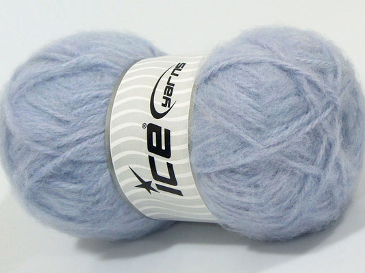Lot of 4 x 100gr Skeins Ice Yarns BOTAFOGO (15% Mohair 15% Wool) Yarn Light Lilac