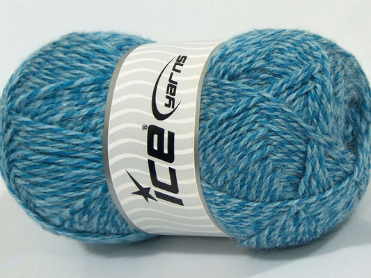 Lot of 4 x 100gr Skeins Ice Yarns CRUZEIRO (20% Mohair 30% Wool) Yarn Blue Shades