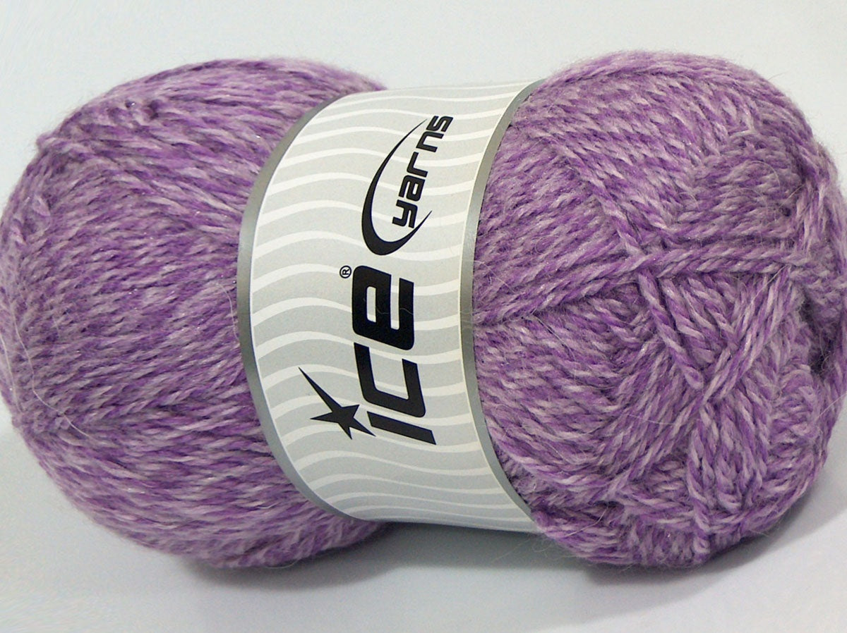 Lot of 4 x 100gr Skeins Ice Yarns CRUZEIRO (20% Mohair 30% Wool) Yarn Lilac Shades