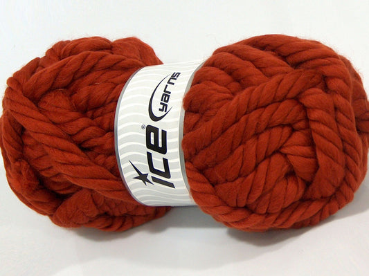 Lot of 2 x 200gr Skeins Ice Yarns SALE LUXURY-PREMIUM (50% Wool) Yarn Copper