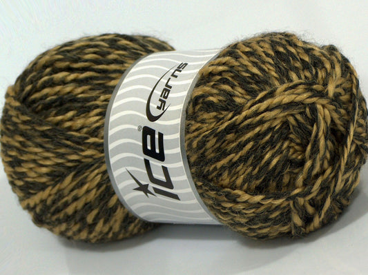 Lot of 4 x 100gr Skeins Ice Yarns MISC SALE (30% Wool) Yarn Brown Shades