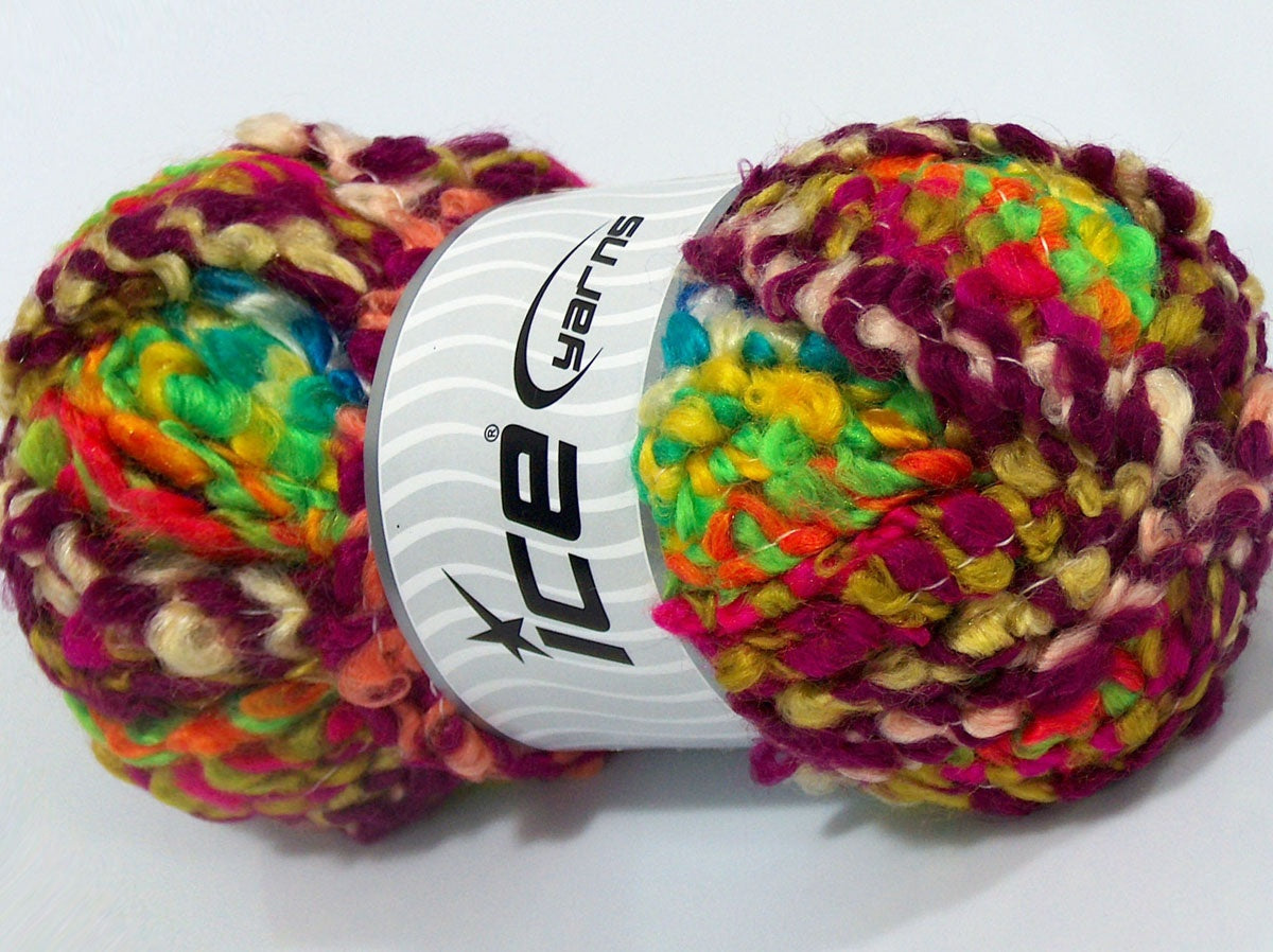 Lot of 4 x 100gr Skeins Ice Yarns RECIFE Hand Knitting Yarn Multicolor