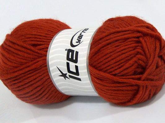 Lot of 4 x 100gr Skeins Ice Yarns TERESINA (100% Wool) Yarn Copper