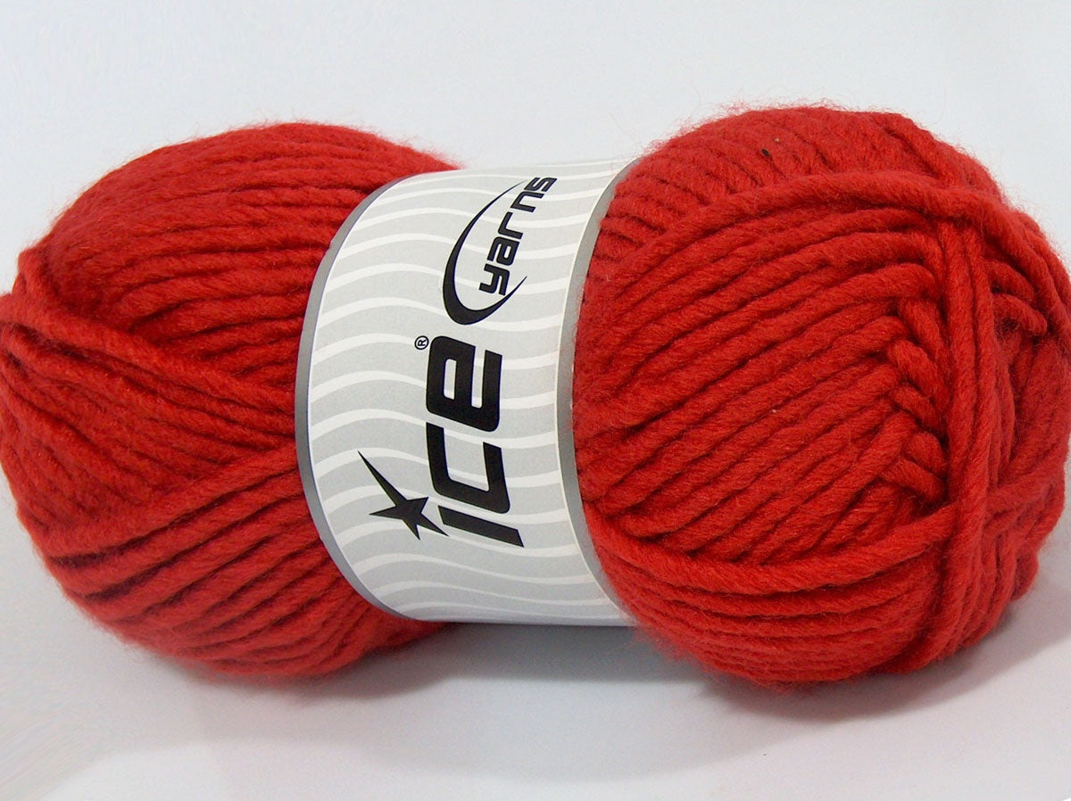 Lot of 4 x 100gr Skeins Ice Yarns TERESINA (100% Wool) Yarn Marsala Red