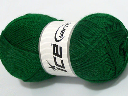 Lot of 4 x 100gr Skeins Ice Yarns DORA Hand Knitting Yarn Green
