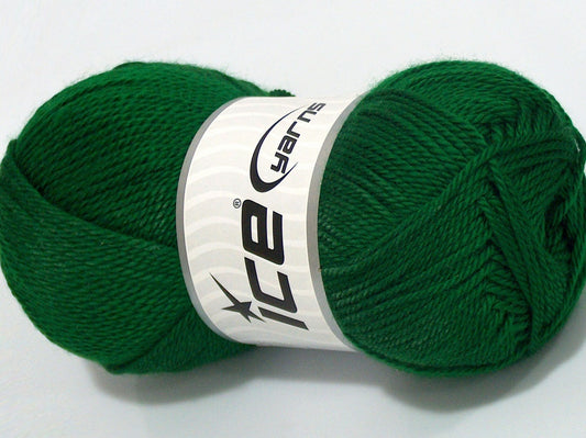 Lot of 4 x 100gr Skeins Ice Yarns DORA Hand Knitting Yarn Green