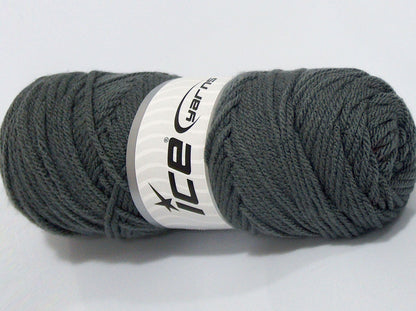 Lot of 4 x 95gr Skeins Ice Yarns SALE PLAIN Hand Knitting Yarn Grey
