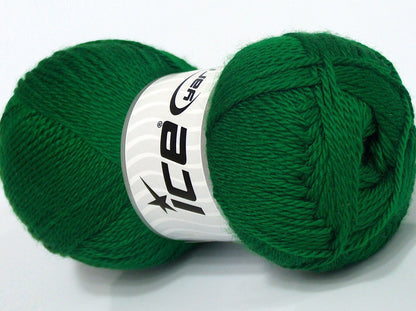 Lot of 4 x 100gr Skeins Ice Yarns DORA Hand Knitting Yarn Dark Green