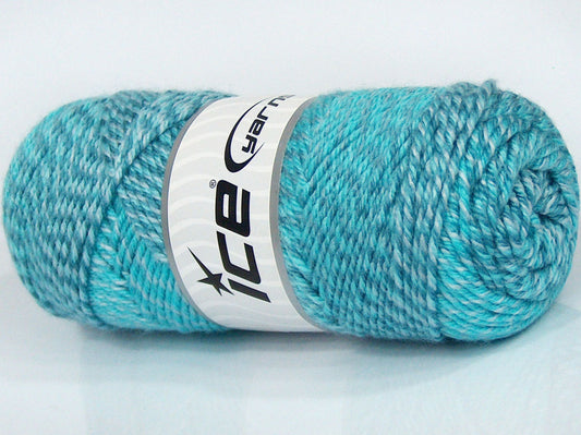 Lot of 3 x 115gr Skeins Ice Yarns SALE SELF-STRIPING Yarn Turquoise Shades