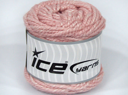 Lot of 4 x 100gr Skeins Ice Yarns SALE CAKES YARN (20% Viscose) Yarn Light Pink White