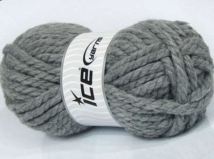 Lot of 3 x 135gr Skeins Ice Yarns SALE WINTER (30% Wool) Yarn Grey