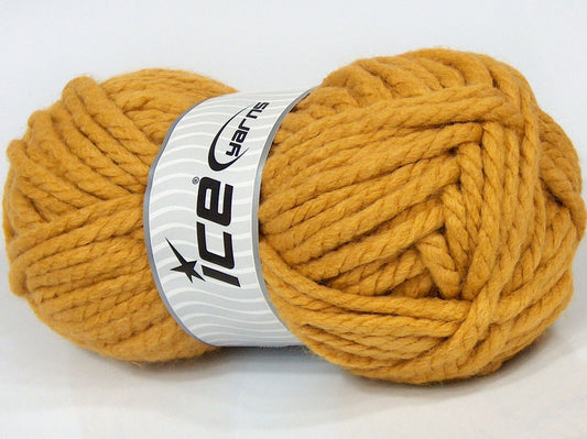 Lot of 2 x 225gr Skeins Ice Yarns SALE PLAIN Hand Knitting Yarn Gold