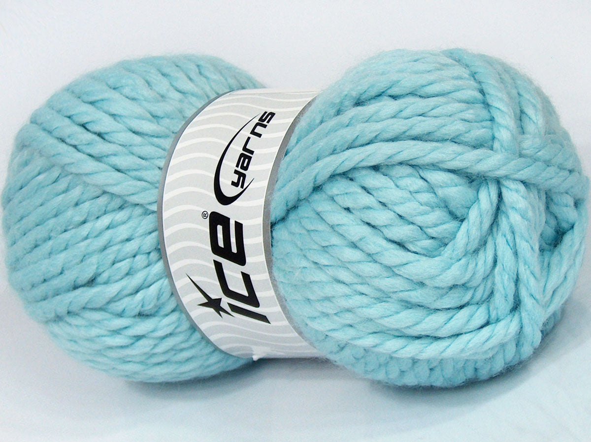 Lot of 2 x 190gr Skeins Ice Yarns SALE WINTER (30% Wool) Yarn Baby Blue
