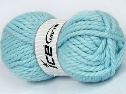 Lot of 2 x 190gr Skeins Ice Yarns SALE WINTER (30% Wool) Yarn Baby Blue