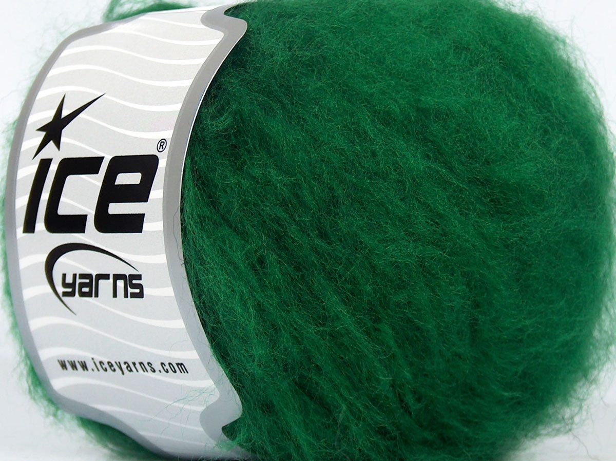 Lot of 8 Skeins Ice Yarns SALE WINTER (20% Wool) Hand Knitting Yarn Dark Green