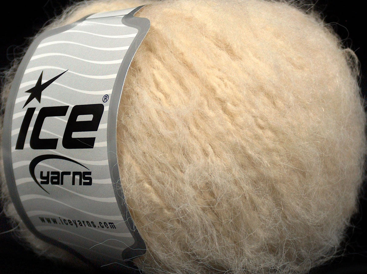 Lot of 8 Skeins Ice Yarns SALE LUXURY-PREMIUM (20% Alpaca 15% Wool) Yarn Cream